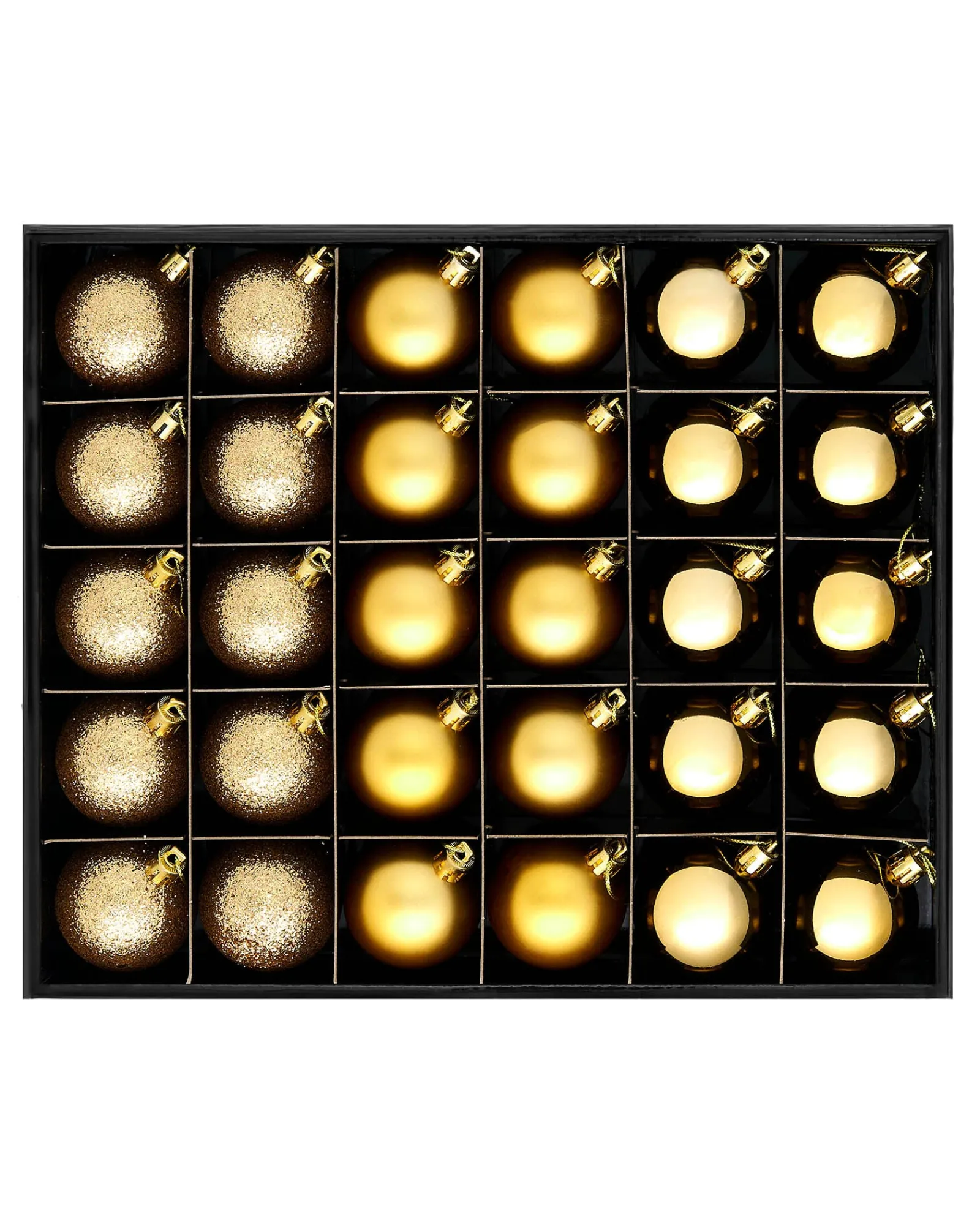 WeRChristmas Pale Gold Shatterproof Bauble, 50 Pack