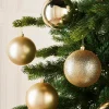 WeRChristmas Pale Gold Shatterproof Baubles, 9 Pack, 10 Cm
