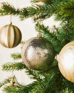 WeRChristmas Pale Gold Shatterproof Baubles, 16 Pack, 8 Cm