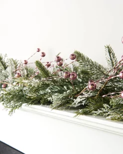 WeRChristmas Pink Berry Christmas Tree Vine, 1.3 M