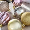 WeRChristmas Pink/Champagne Shatterproof Baubles, 48 Pack, 6 Cm