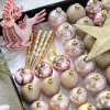 WeRChristmas Pink/Champagne Shatterproof Baubles Set, 50 Pack