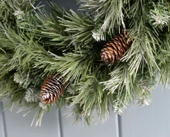WeRChristmas Pre-Decorated Frosted Scandinavian Blue Spruce Wreath, 50 Cm