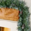 WeRChristmas Pre-Decorated Frosted Scandinavian Blue Spruce Garland, 9 Ft