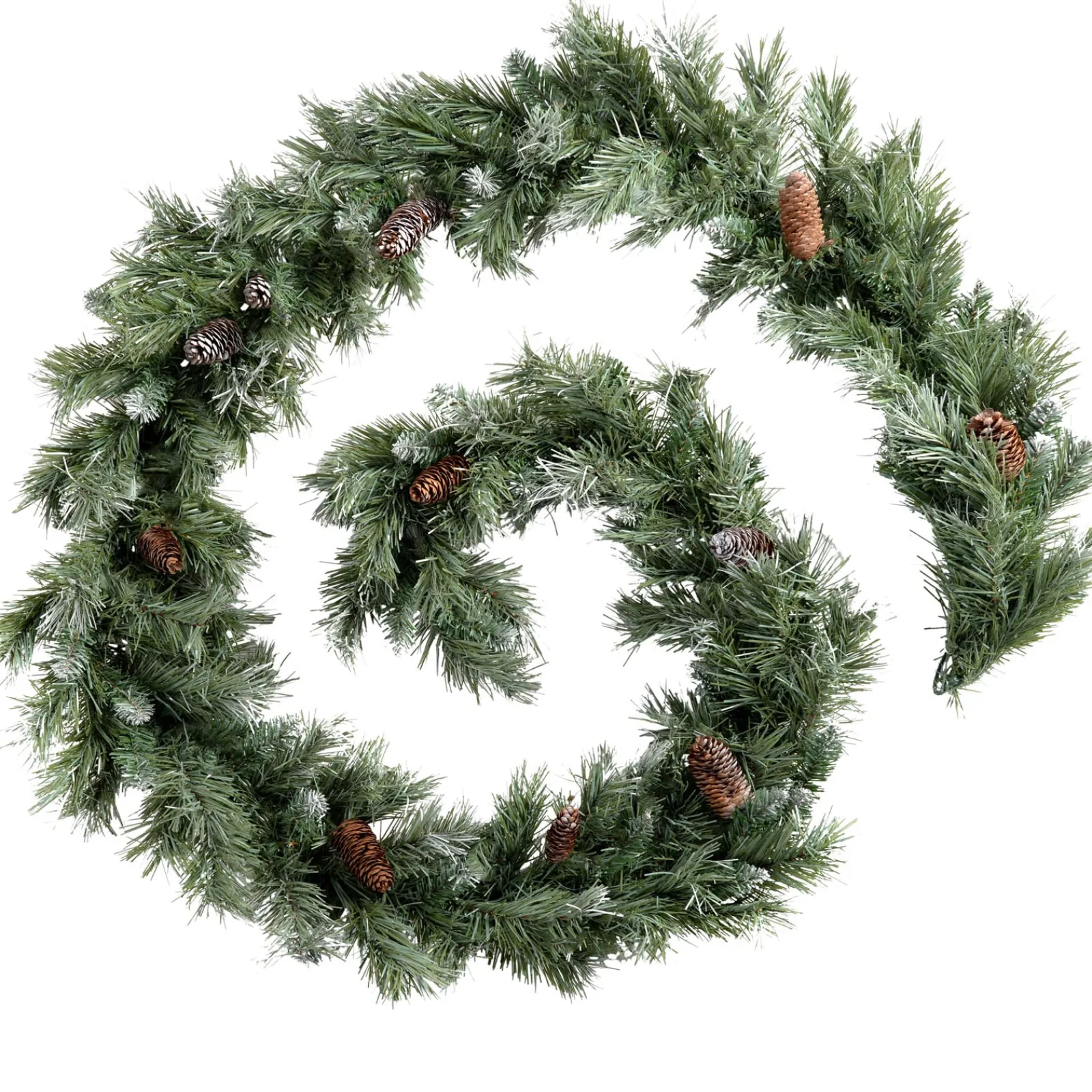 WeRChristmas Pre-Decorated Frosted Scandinavian Blue Spruce Garland, 9 Ft