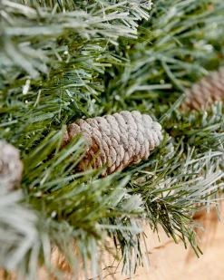 WeRChristmas Pre-Decorated Frosted Scandinavian Blue Spruce Garland, 9 Ft