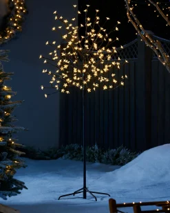 WeRChristmas Pre-Lit 200 LED Cherry Blossom Twig Tree, White, 5 Ft