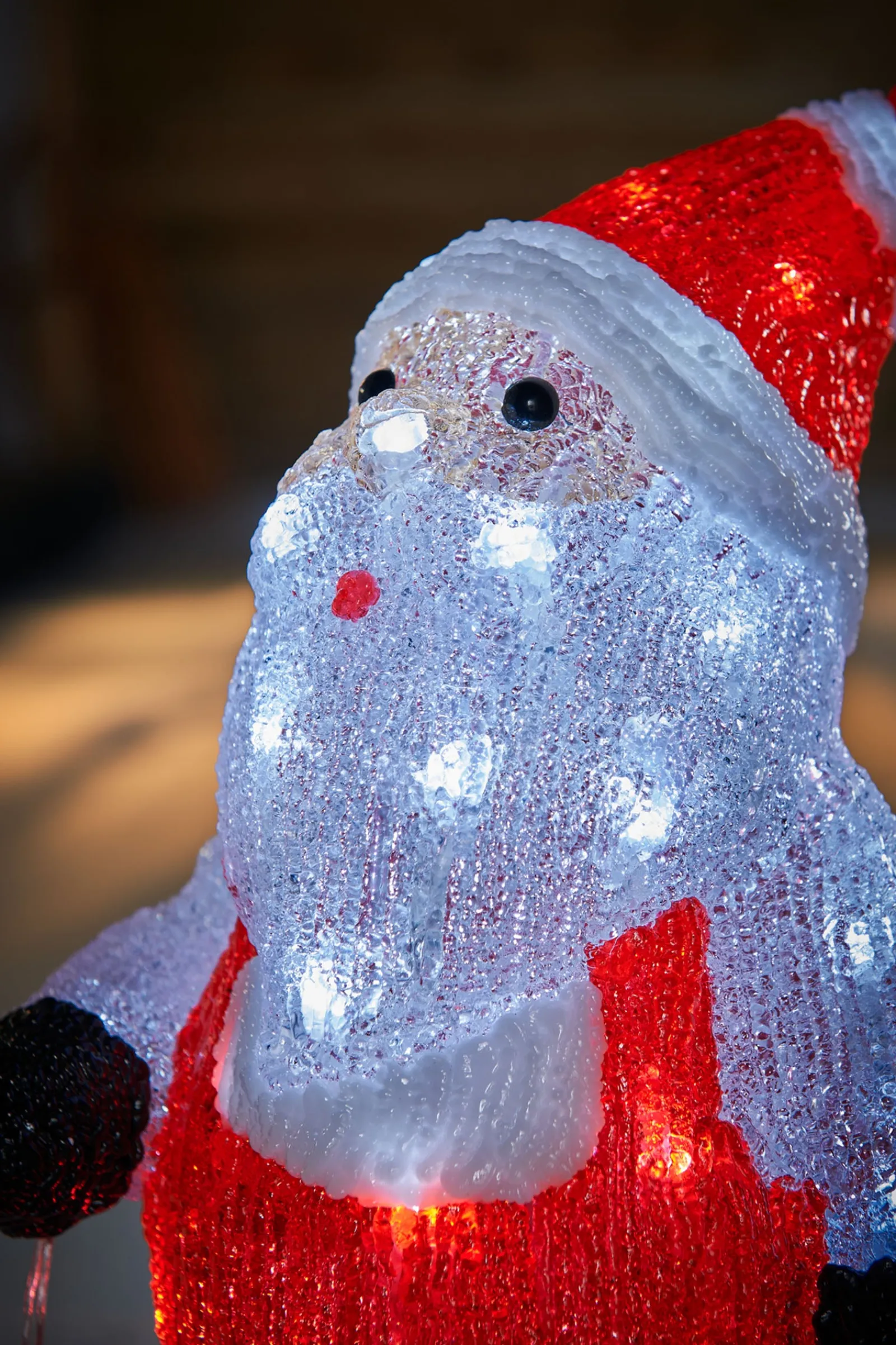WeRChristmas Pre-Lit Acrylic Santa With Lantern, 35 Cm