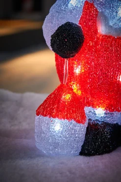 WeRChristmas Pre-Lit Acrylic Santa With Lantern, 35 Cm