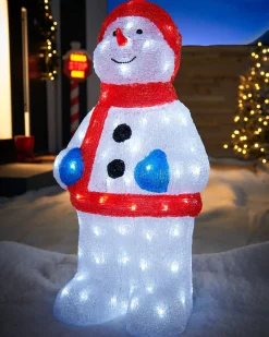 WeRChristmas Pre-Lit Acrylic Snowman, 59 Cm