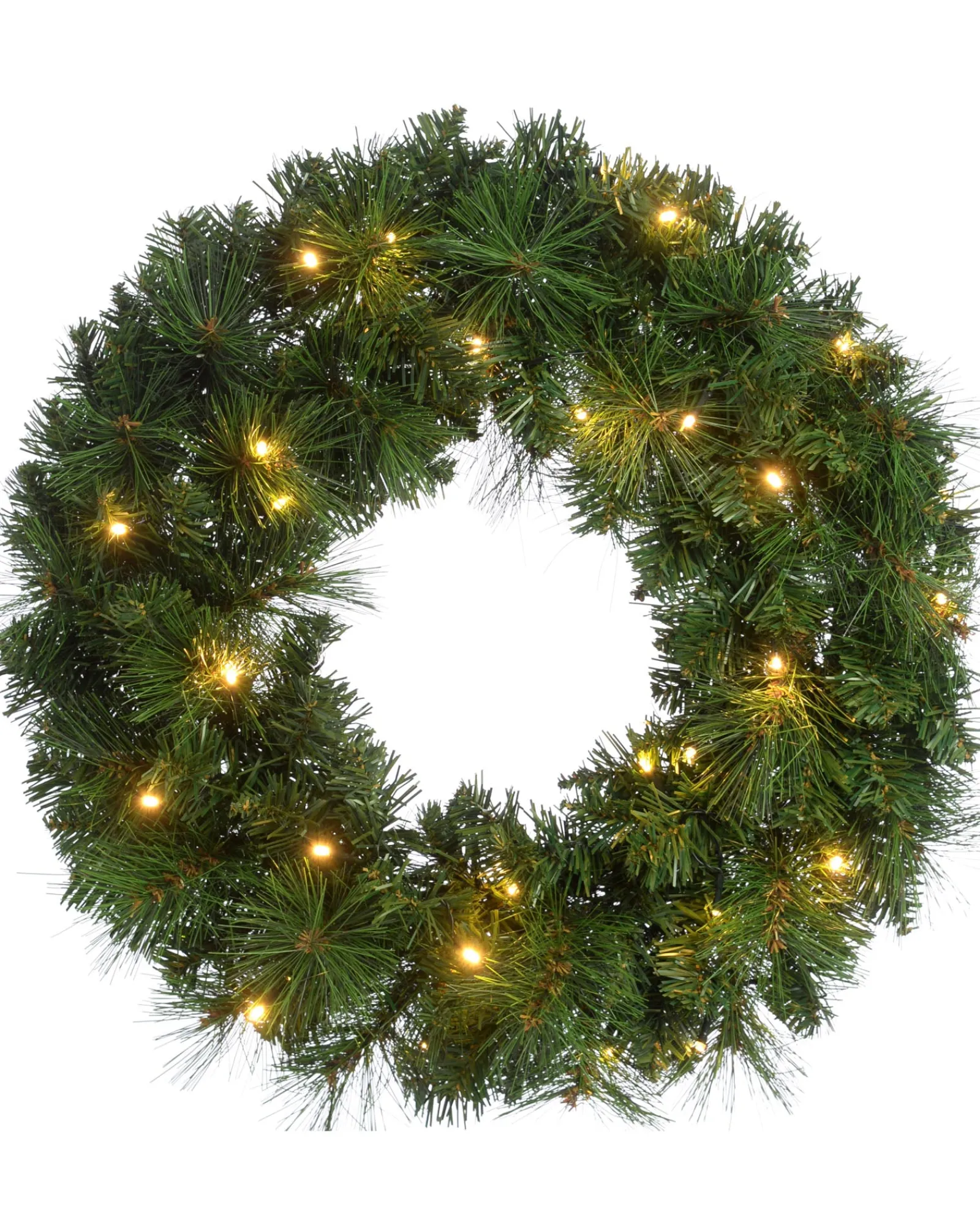 WeRChristmas Pre-Lit Alberta Spruce Wreath, 60 Cm
