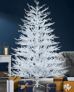 WeRChristmas Pre-Lit Arctic Ice Twig Christmas Tree, 7 Ft
