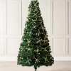 WeRChristmas Pre-Lit Berry Cluster Fibre Optic Christmas Tree, 7 Ft