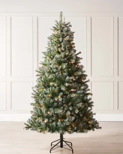 WeRChristmas Pre-lit Blue Brockton Spruce Christmas Tree, 7 Ft