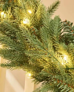 WeRChristmas Pre-Lit Blue Mixed Pine Garland, 9 Ft