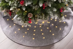 WeRChristmas Pre-Lit Christmas Tree Mat, Grey, 98 Cm