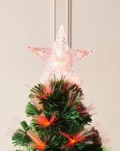 WeRChristmas Pre-Lit Colour Changing Fibre Optic Christmas Tree, 5 Ft