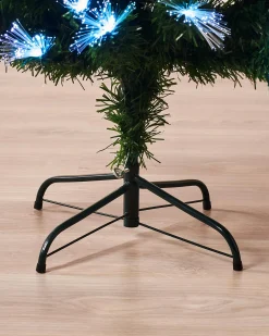 WeRChristmas Pre-Lit Colour Changing Fibre Optic Christmas Tree, 6 Ft