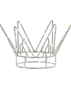 WeRChristmas Pre-Lit Crown Christmas Tree Topper, 18 Cm