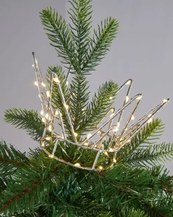 WeRChristmas Pre-Lit Crown Christmas Tree Topper, 18 Cm