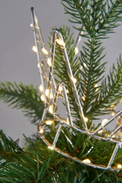 WeRChristmas Pre-Lit Crown Christmas Tree Topper, 18 Cm
