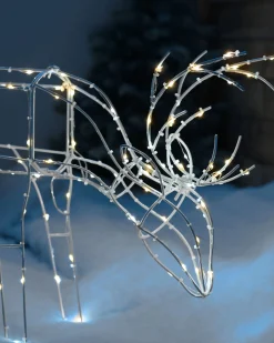 WeRChristmas Pre-Lit 3D Grazing Reindeer Silhouette, 40 Cm