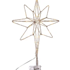 WeRChristmas Pre-Lit 3D North Star Christmas Tree Topper, 37 Cm