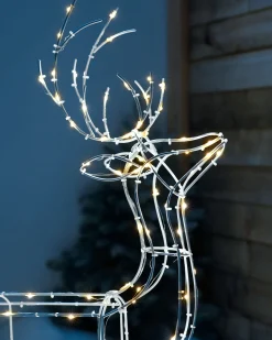 WeRChristmas Pre-Lit 3D Standing Reindeer Silhouette, 87 Cm