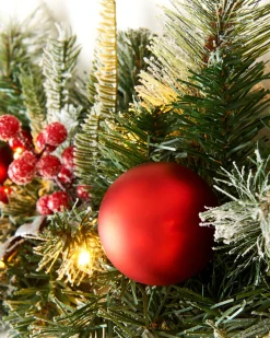 WeRChristmas Pre-Lit Decorated Frosted Garland, 9ft