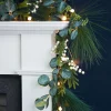 WeRChristmas Pre-Lit Decorated Garland, Berries & Eucalyptuses, 9 Ft