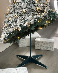 WeRChristmas Pre-Lit Decorated Pop-Up Snow Flocked Christmas Tree, 6 Ft