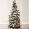 WeRChristmas Pre-Lit Decorated Snow Flocked Pop-Up Christmas Tree, 6 Ft
