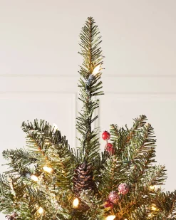 WeRChristmas Pre-Lit Decorated Snow Flocked Christmas Tree, 7 Ft