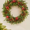 WeRChristmas Pre-Lit Decorated Wreath, Apples & Cinnamon Sticks, 76 Cm