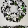 WeRChristmas Pre-Lit Decorated Wreath, Black/Silver, 60 Cm