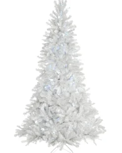 WeRChristmas Pre-Lit Deluxe White Pine Multi-Function Christmas Tree, 6 Ft