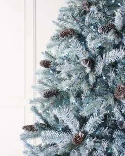 WeRChristmas Pre-Lit Edwardian Spruce Multi-Function Christmas Tree, 7 Ft