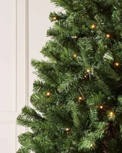 WeRChristmas Pre-Lit Emerald Spruce Christmas Tree, Warm White, 6 Ft