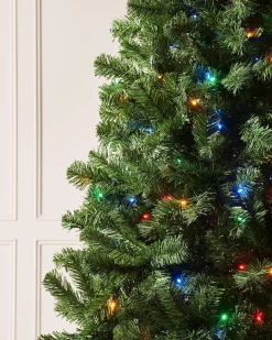 WeRChristmas Pre-Lit Emerald Spruce Christmas Tree, Multi Colour, 7 Ft