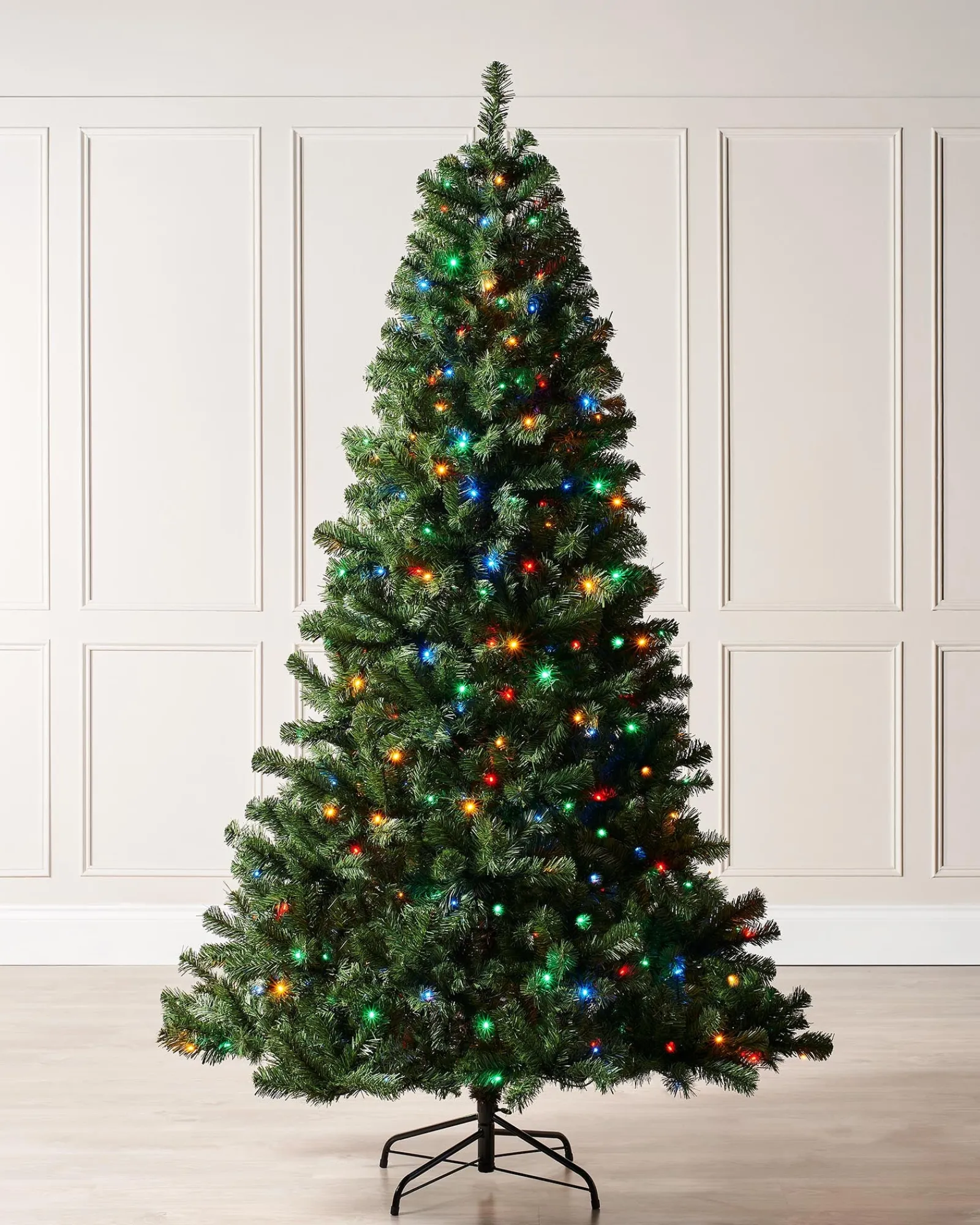 WeRChristmas Pre-Lit Emerald Spruce Christmas Tree, Multi Colour, 7 Ft