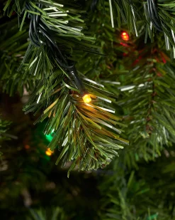 WeRChristmas Pre-Lit Emerald Spruce Christmas Tree, Multi Colour, 7 Ft