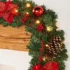 WeRChristmas Pre-Lit Extra Thick Decorated Garland, Red/Gold, 9 Ft