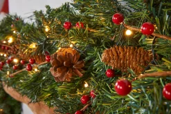WeRChristmas Pre-Lit Extra Thick Garland, 9 Ft