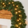 WeRChristmas Pre-Lit Extra Thick Multi-Functional Pine Garland, 9 Ft