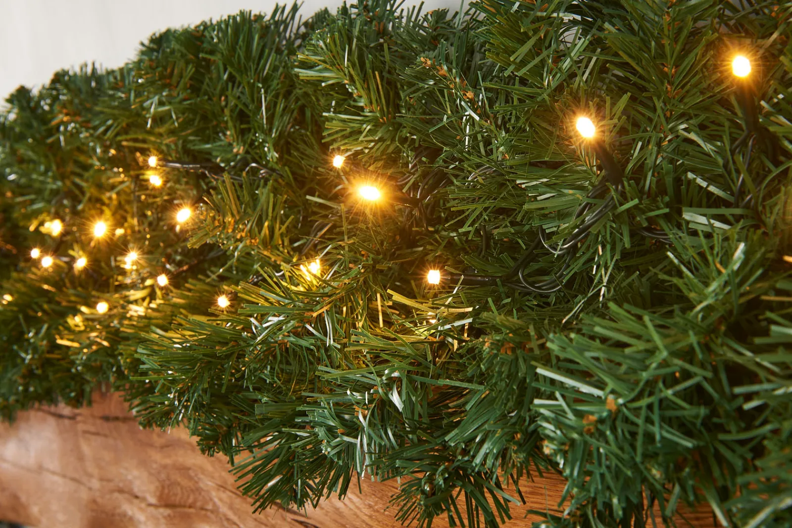 WeRChristmas Pre-Lit Extra Thick Multi-Functional Pine Garland, 9 Ft