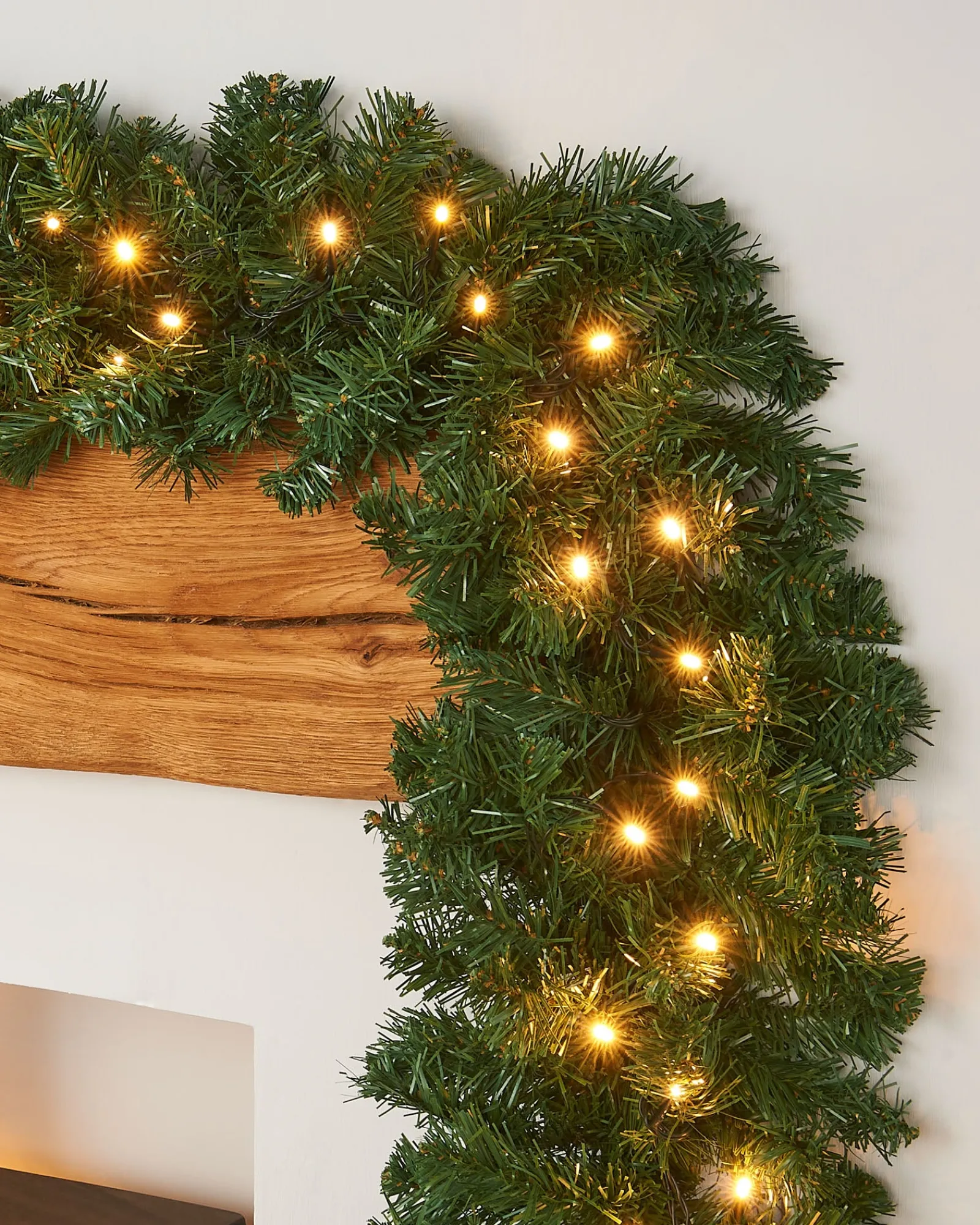 WeRChristmas Pre-Lit Extra Thick Multi-Functional Pine Garland, 9 Ft
