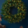 WeRChristmas Pre-Lit Extra Thick Wreath, 76 Cm