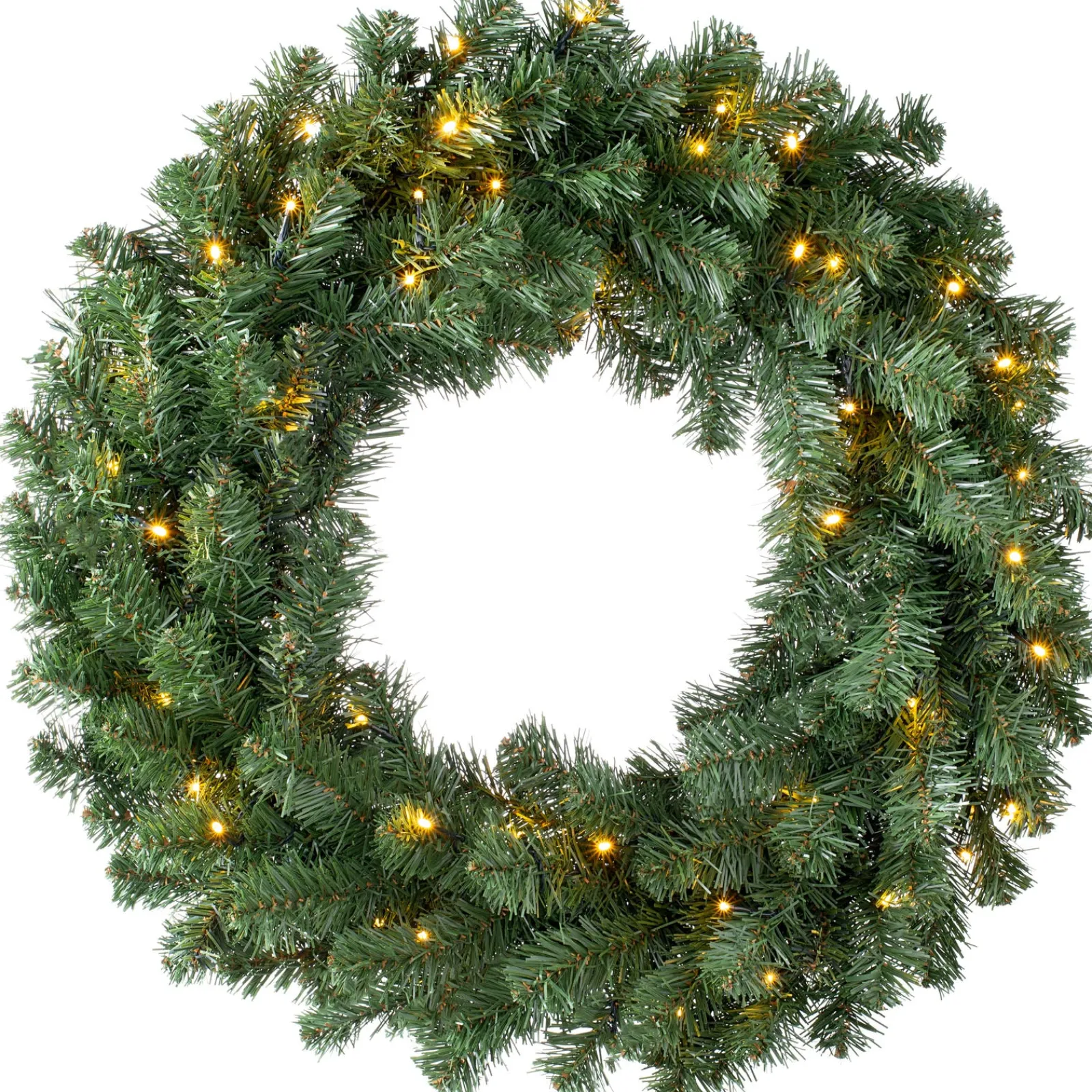WeRChristmas Pre-Lit Extra Thick Wreath, 76 Cm