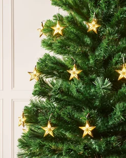 WeRChristmas Pre-Lit Fibre Optic Christmas Tree With Stars, 5 Ft
