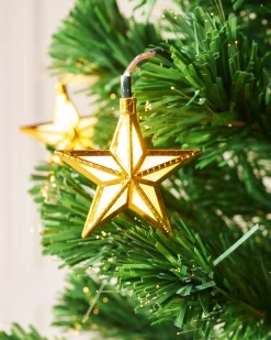 WeRChristmas Pre-Lit Fibre Optic Christmas Tree With Stars, 7 Ft